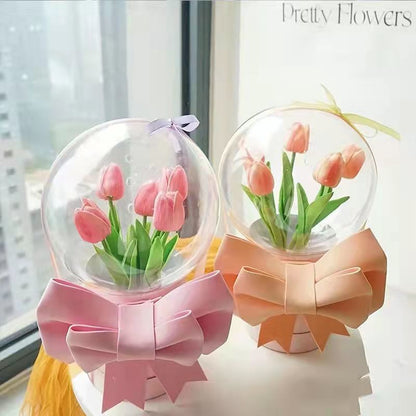 DIY Tulip Bubble LED Flower Bouquet MK18585 MK Kawaii Store