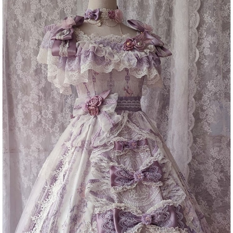 Fairyland Victorian Hime Lolita Pastel Purple Dress ON805 Cospicky