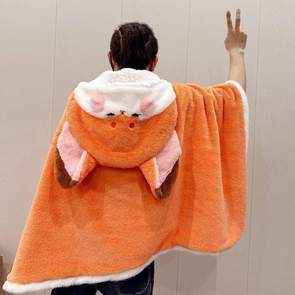 Kawaii Fox Fleece Winter Cape ME54 MK Kawaii Store