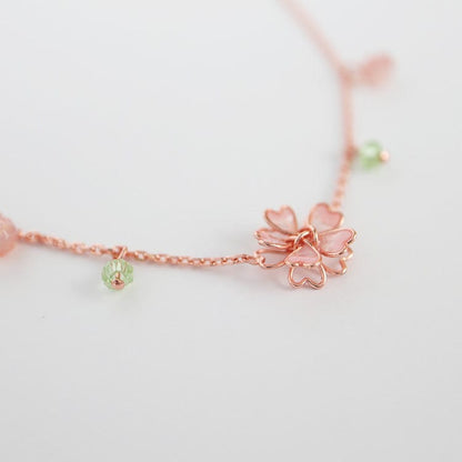 Pink Flower Necklace MK18644 MK Kawaii Store