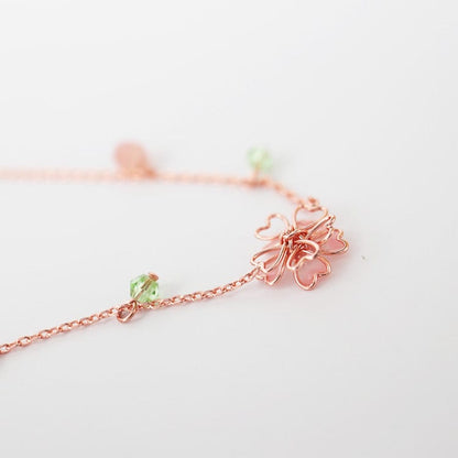 Pink Flower Necklace MK18644 MK Kawaii Store