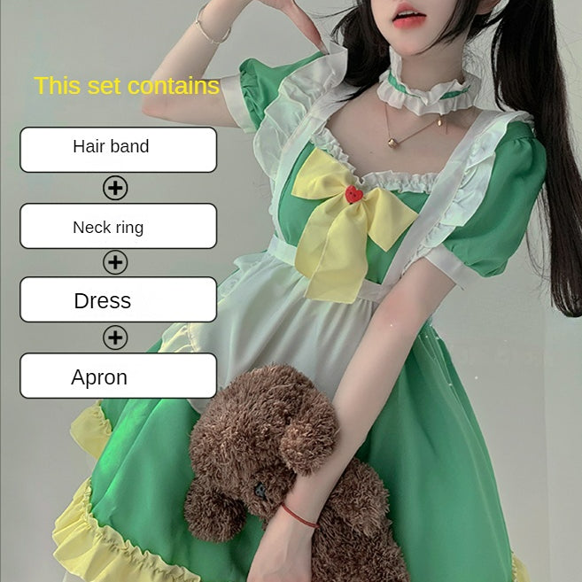 Kawaii Green Spring Maid Dress ON652