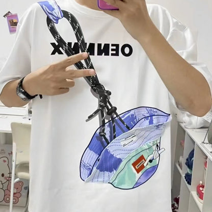 Fun Hat and Zipper Bag Casual T-shirt MK Kawaii Store