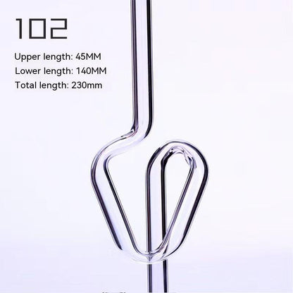 Love Shaped Glass Straw W382 MK Kawaii Store