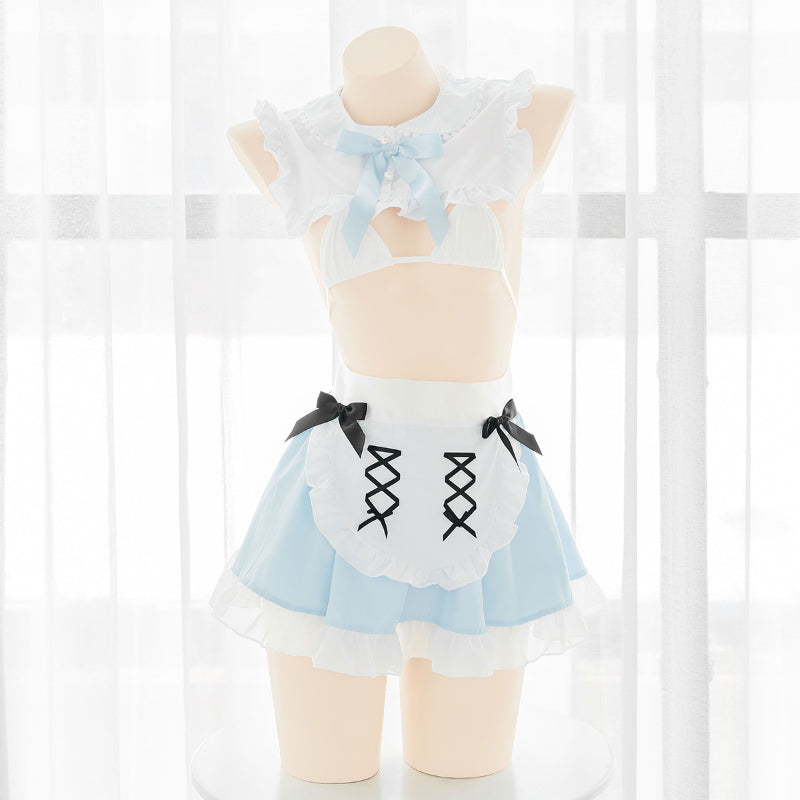 Alice in Wonderland Inspired Sexy Maid Blue Dress ON837 KawaiiMoriStore
