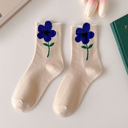 Flowers Candy Color Socks MK18879 Susan