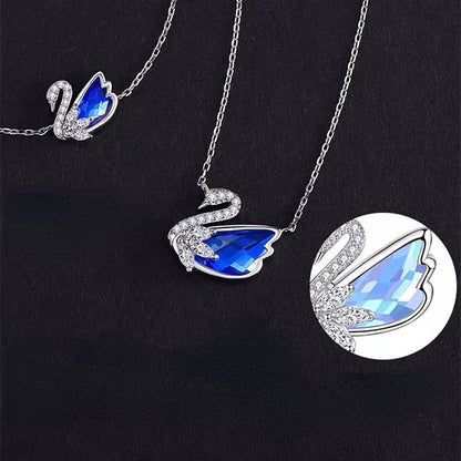 Crystal Bling Swan Necklace Susan