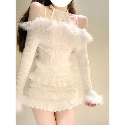 Cloud Princess Fluffy Sweater Dress MK Kawaii Store