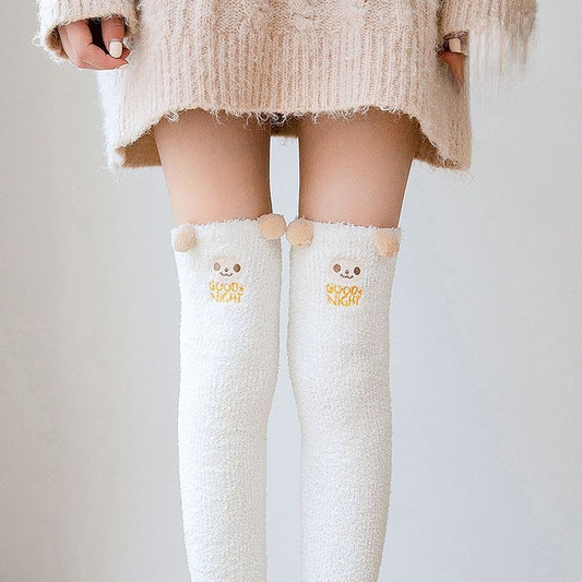 Fluffy Friends Animal Winter Long Socks MK18626 Susan