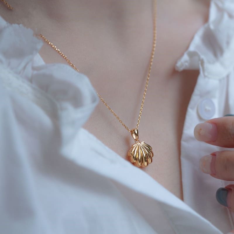 Gold Shell Charm Necklace MK Kawaii Store