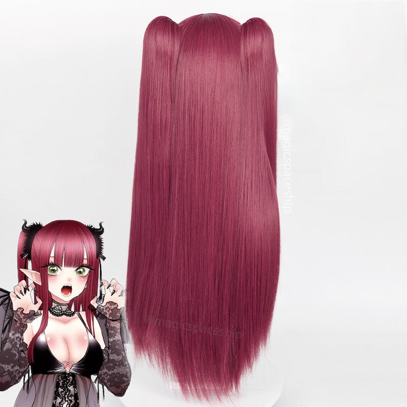 My Dress-Up Darling Succubus Riz Marin Kitagawa Gradient Rose Red Twintails Wig MK17536 - mkkawaiishop