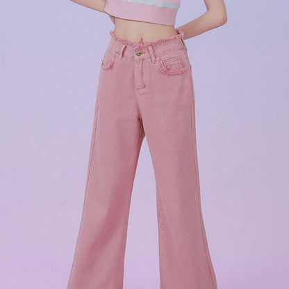 Y2K Style Baggy Long Pink Pants ON621 MK Kawaii Store