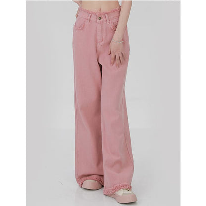 Y2K Style Baggy Long Pink Pants ON621 MK Kawaii Store